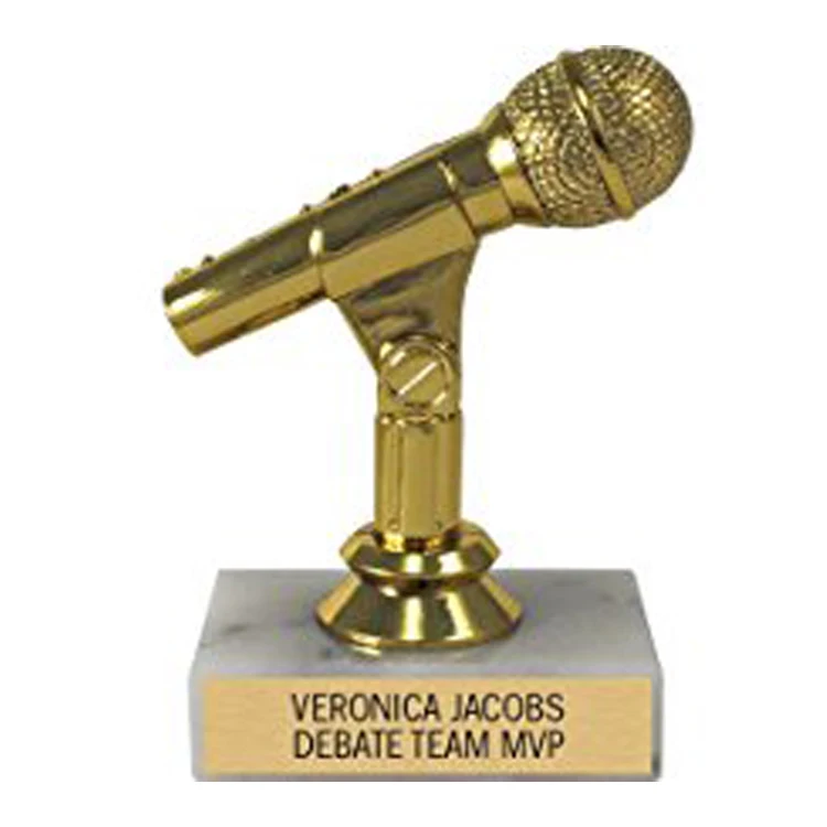 Microphone Activity Metal Trophy