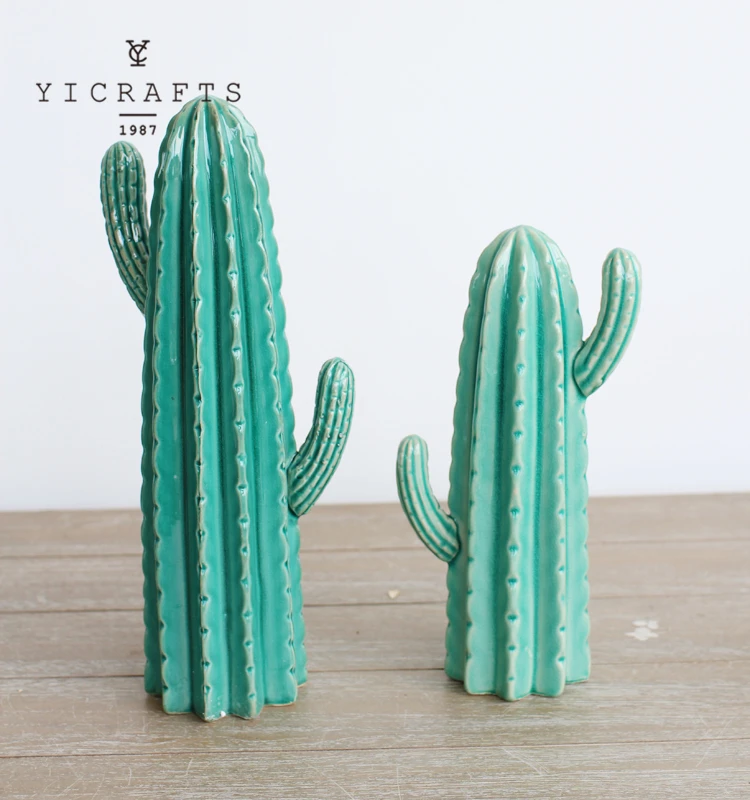 
Nordic style green cactus home decoration ceramic vase 