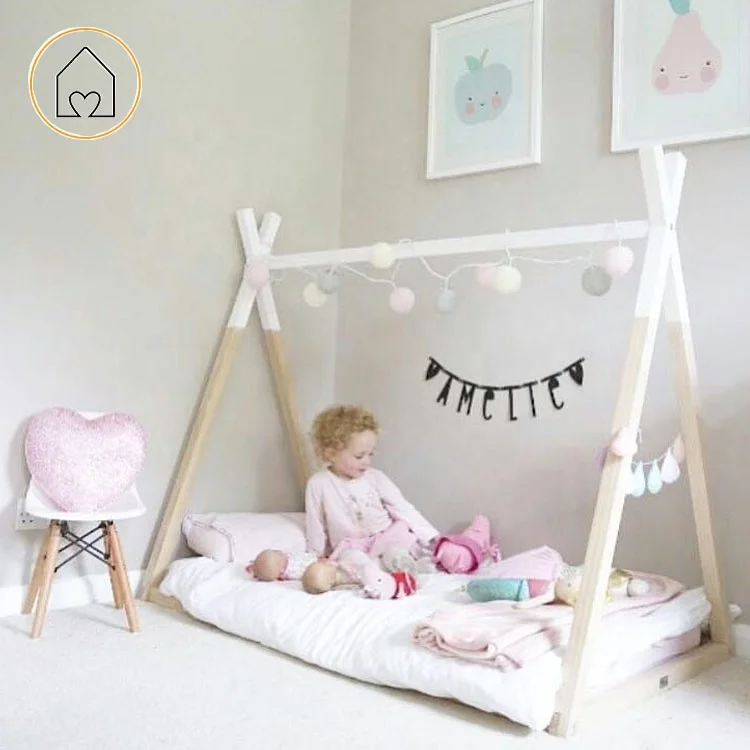 Baby room nursery single queen size children tipi teepee di floor bed for sale