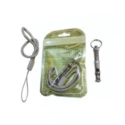 Amazon Best Seller Adjustable Stainless Steel Pet Whistle Dog Training Whistle with String