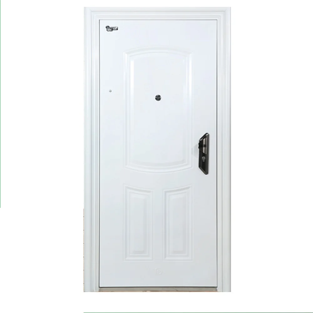 Exterior single white safety godrej steel door