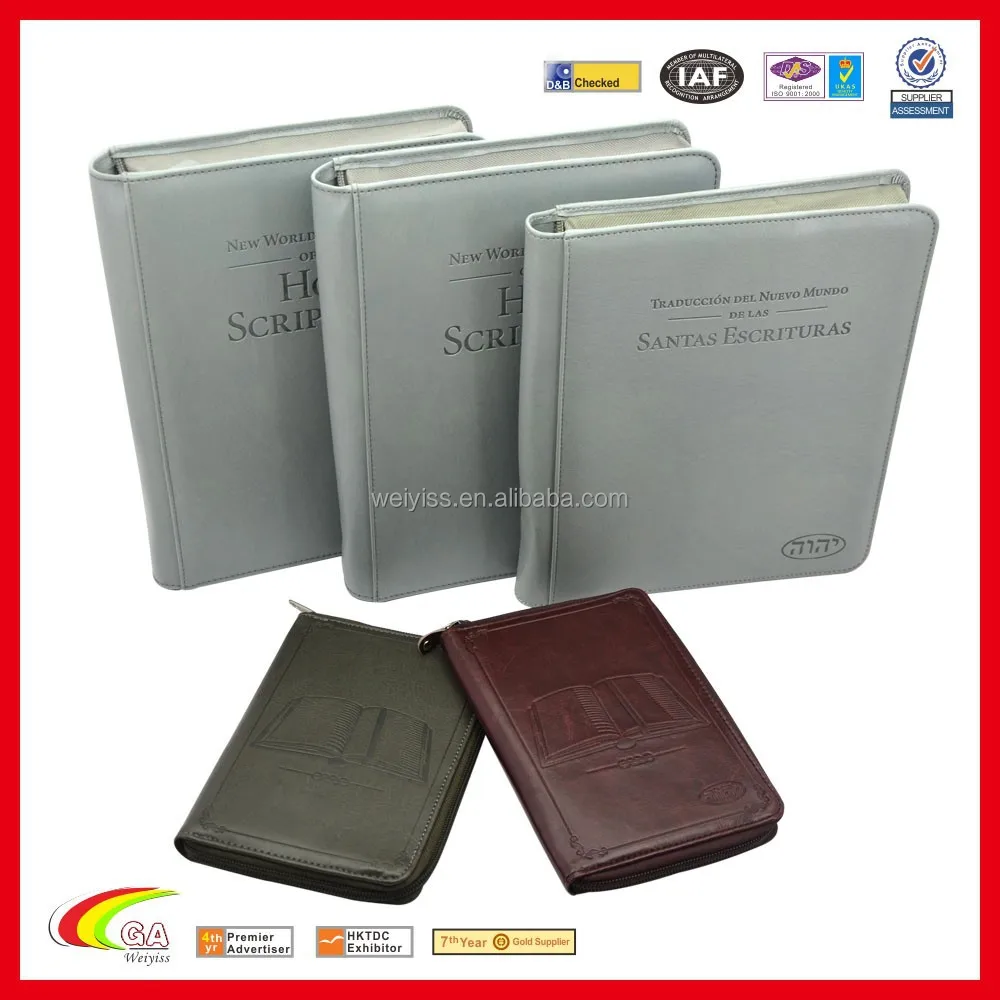 Cheap PU Leather Bible Cover for Gift Holy Bible Cover