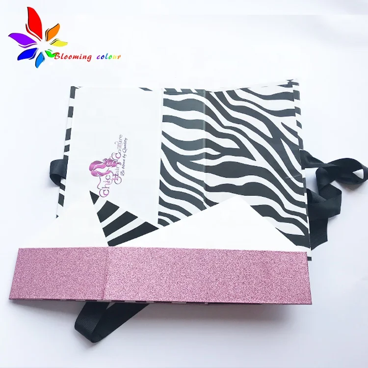 Accept custom order and paper material custom hair packaging boxes
