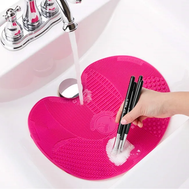 
2019 Best Seller Professional 2pc Silicone Makeup Brush Cleaner Cosmetic Brush Cleaning Mat for Sale 