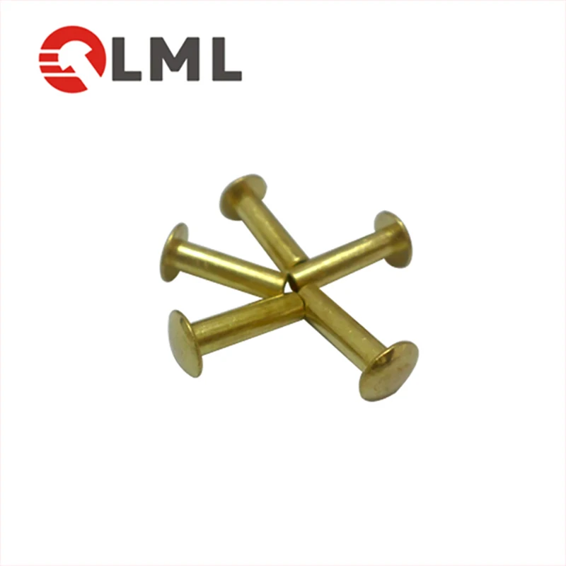 Custom Nonstandard Metal Brass Round Head Rivets Nameplate For Knife Handles Hinges