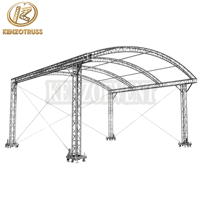 Durable arched roof truss curved truss tent