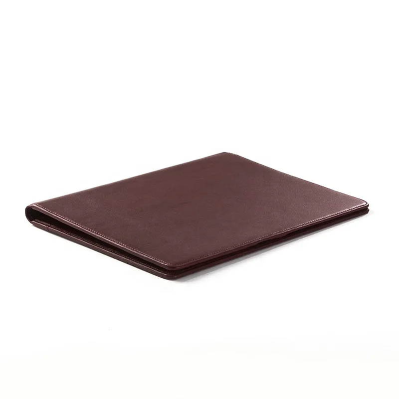 Custom File Folder With Pen Holder And Pocket PU Leather Meeting Document A4 File Folder