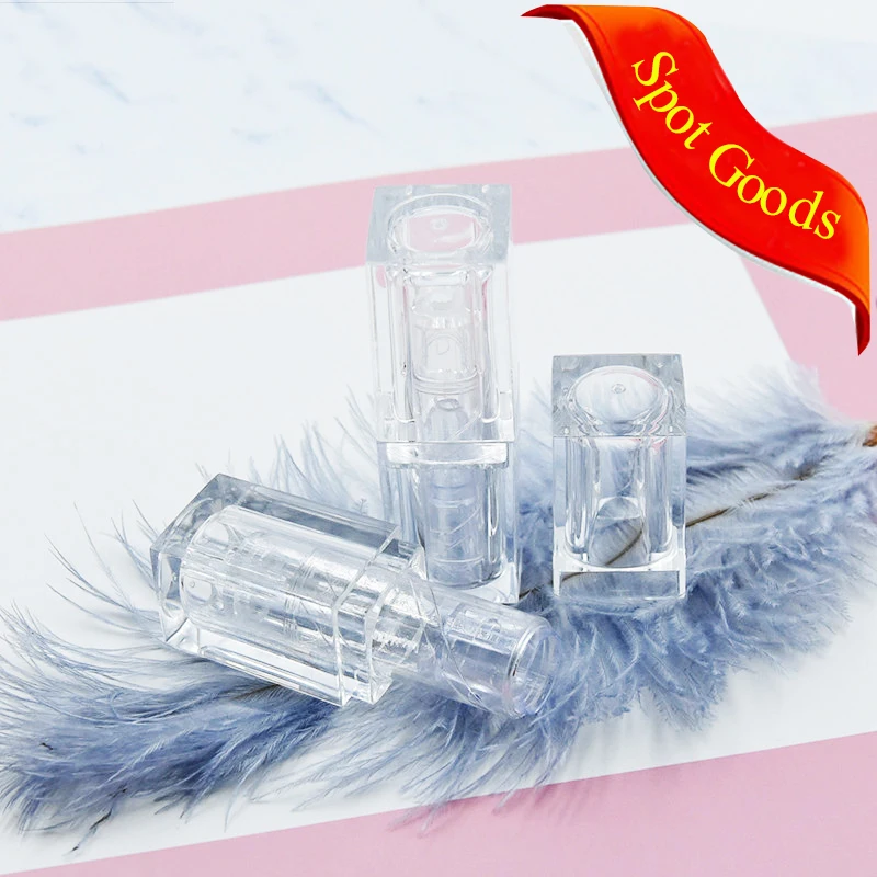 
2019 Fashion Square Transparent Best Quality Cheaper Price Lipstick Tube Private Label Empty Lipstick Tube 