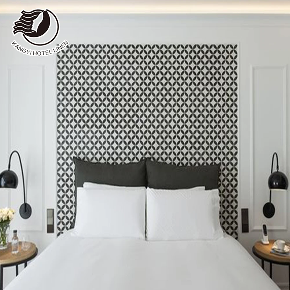 100 Cotton Hotel Bed Linen Room White Bed Sheets Bedding Set For 5 Star Hotel Linen