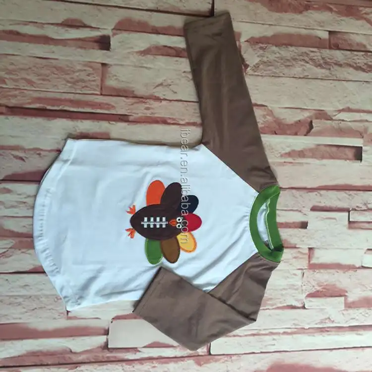 
children clothes boys thanksgiving turkey t-shirt 