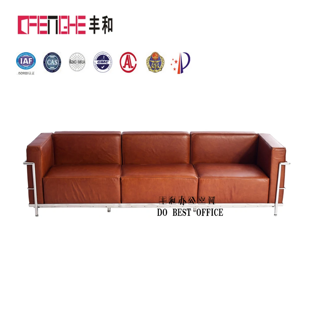 
lc3 Modern classic le corbusier three seater sofa 