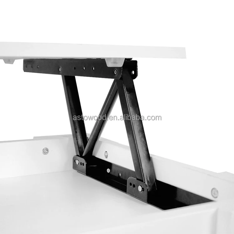 Melamine Wood Coffee Table in Black Color with  Lift Up Top