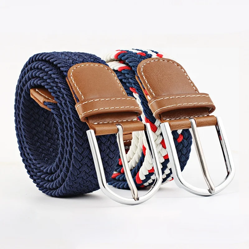 Эластичные тканевые эластичные разноцветные плетеные ремни Amazon