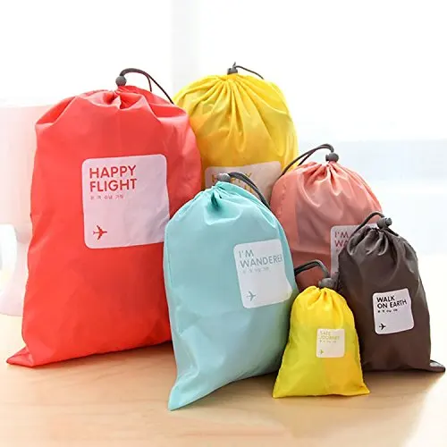 Folding Sport Home Travel Storage Use nylon Waterproof  shoe Cord Bag Ditty drawstring bag