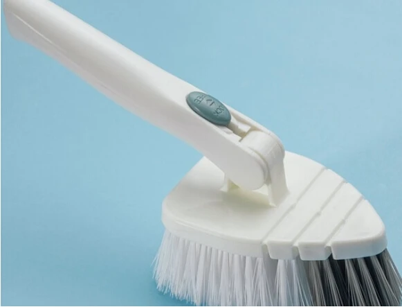 Multi-purpose triangle rotating head long handle telescopic kitchen cleaning brush bathroom floor corner brush