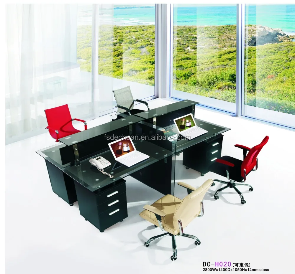Высокое качество стекла офисное таблице рабочей станции офисные перегородки