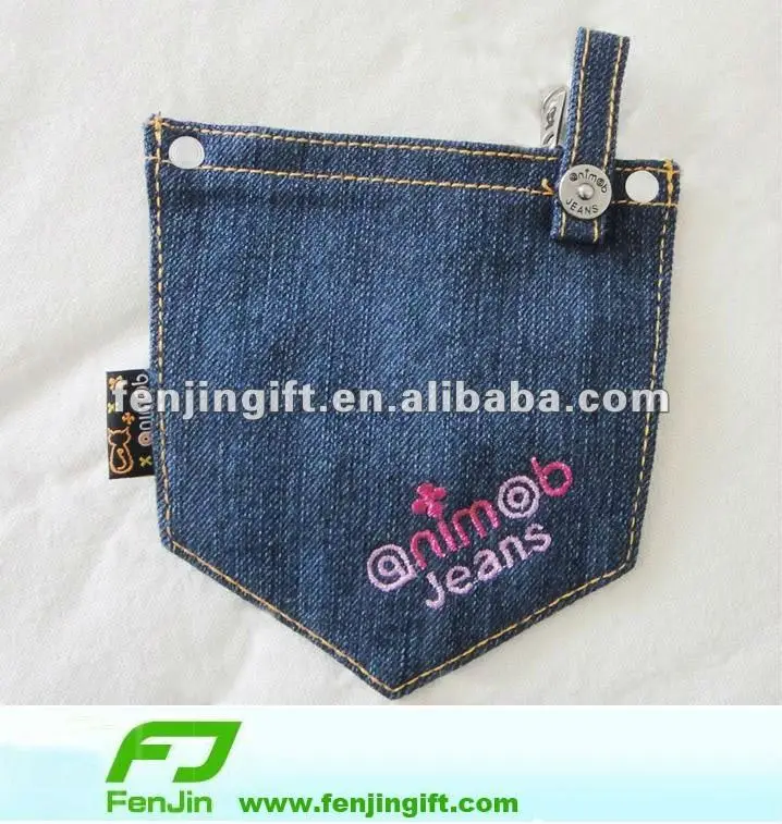 denim fabric material animob jeans pocket coin purse