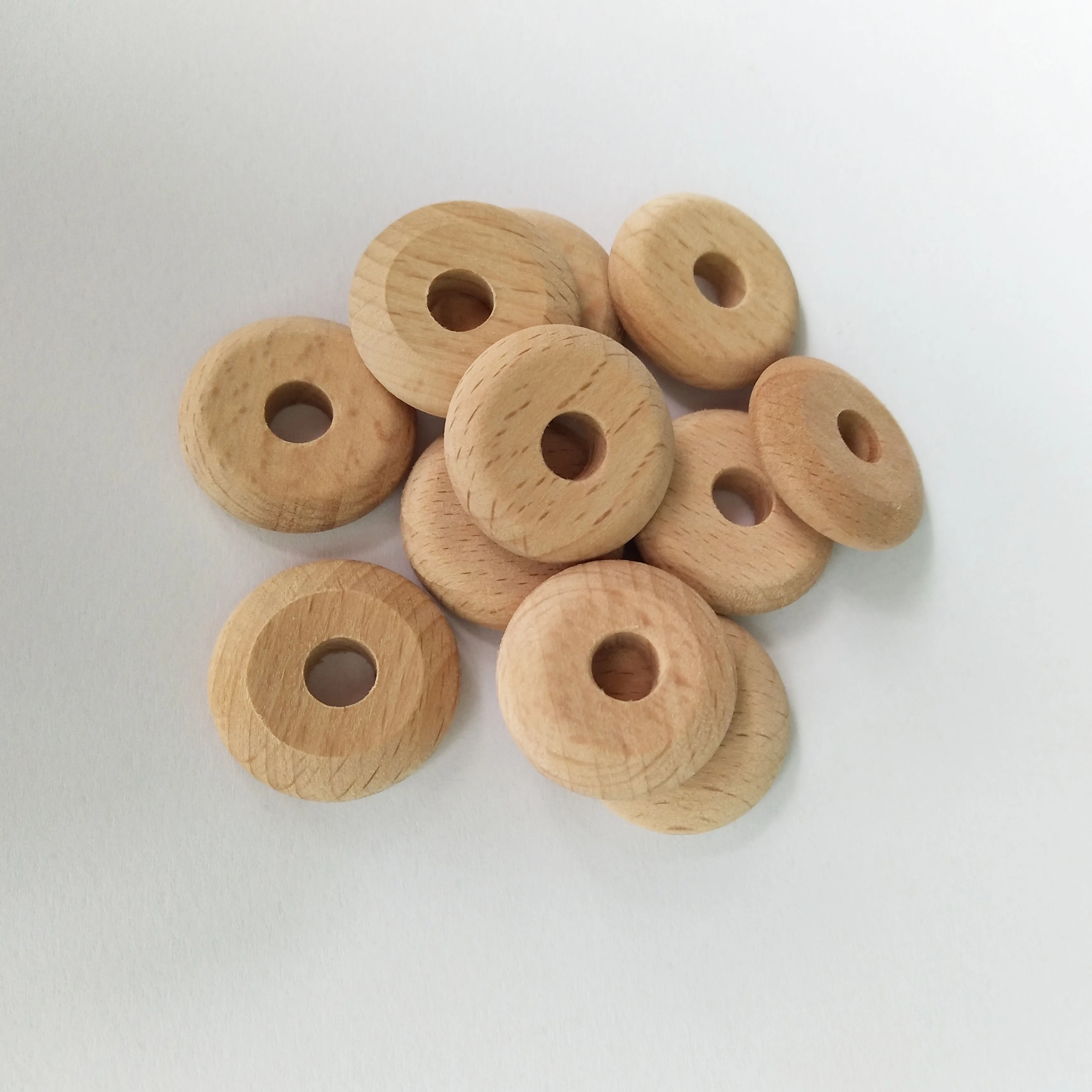 22 мм буковая древесина диск бусины деревянные плоские деревянные бусины большой spacer Бусины по индивидуальному заказу
