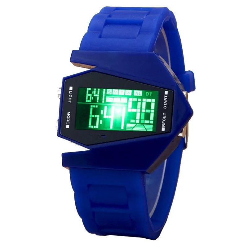Fashion Multifunction changed light color Silicone rubber kid watches alarm kids wrist watch