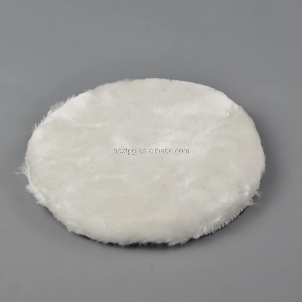 7 Inch 180 mm  Hook  and Loop type Woolen Polishing Pad for Auto Detailing Car Waxing