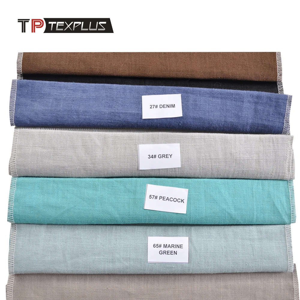 Wholesale customized colors high quality 100% linen fabric