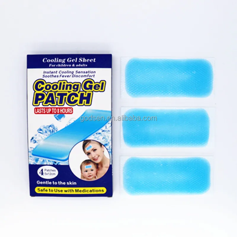 Baby Care Plaster Fever Cool Gel Pads Safe Mint Cooling Gel Patch