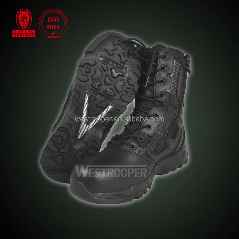 WESTROOPER RESPONSE TACTICAL BLACK BOOTS GENUINE LEATHER SHOES