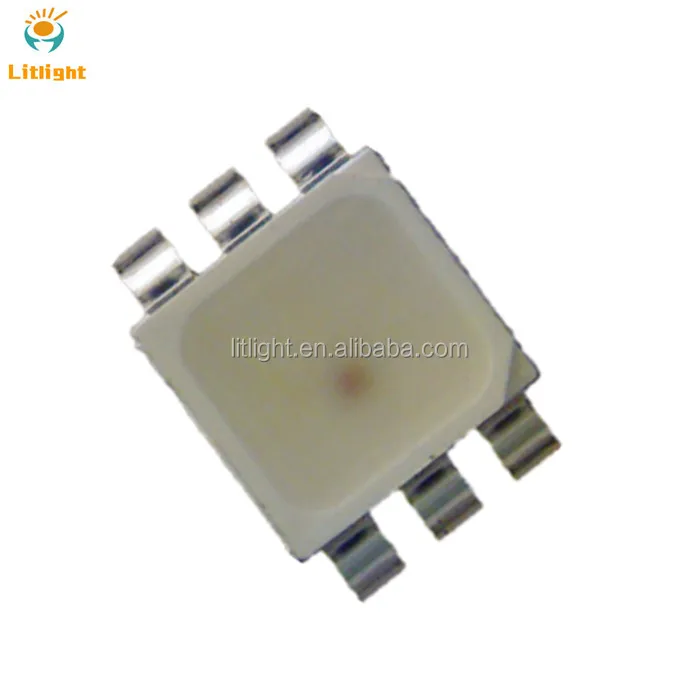 High Power Light Eimitting Diode Full Color PLCC-6 Red Green Blue 3in1 6 Pins 1.5W SMD 5074 RGB LED Chip Specifications