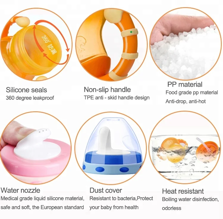 Cheap wholesale unbreakbale duck nipple baby sippy cup