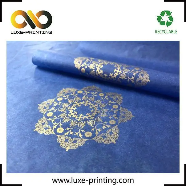 Самая дешевая индивидуальная превосходная Золотая шелковая бумага на белой основе для упаковки подарков