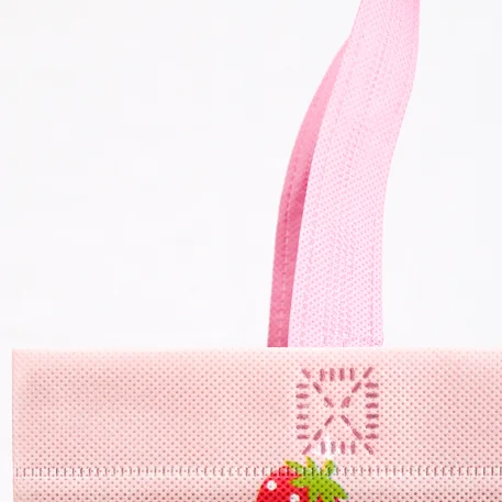 customized cartoon printing portable handled ultrasonic design Non-woven Shopping Bag for kids clothing stores or gift packaging