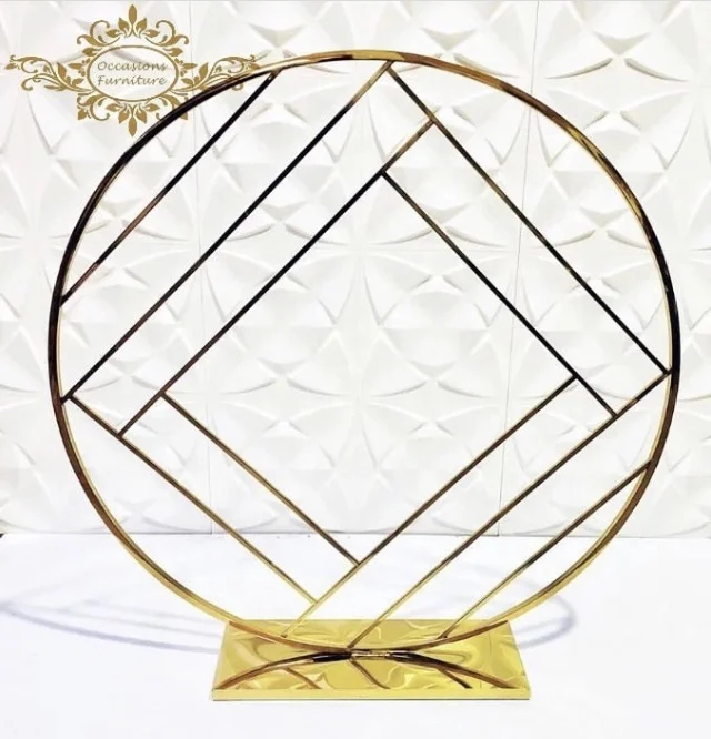 Stainless Steel Circle Ring Golden Events Panels Stage Backdrop
