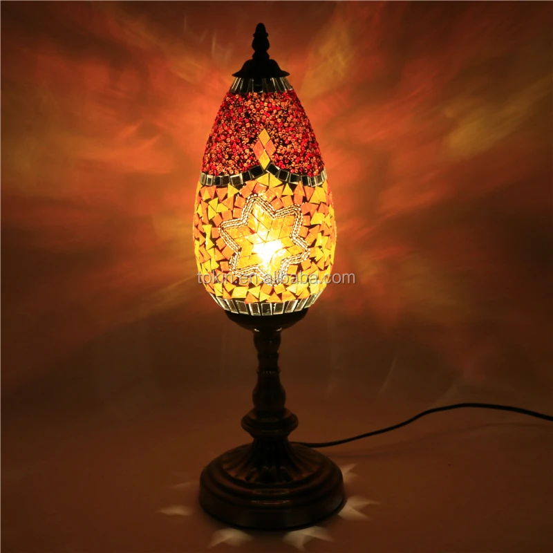 Tokin-lighting (TC1L03) Handmade Mosaic Art Turkish LED table Lamps