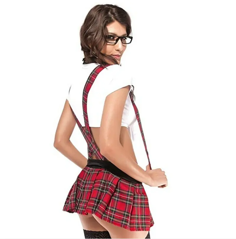Adult sexy pleated cosplay costume high school uniform for girls manfuctured in China