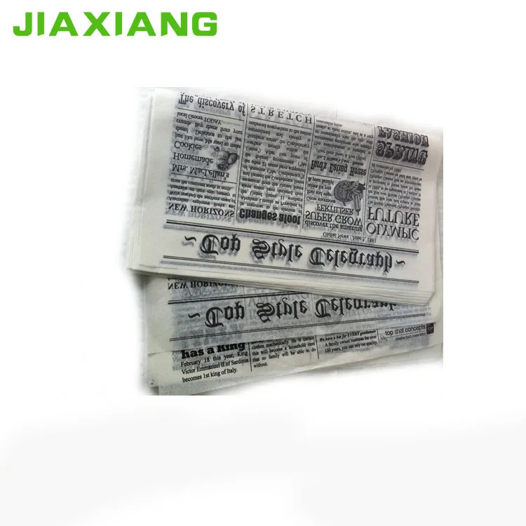 
custom design waxed paper food wrappers for hamburger or sandwich 