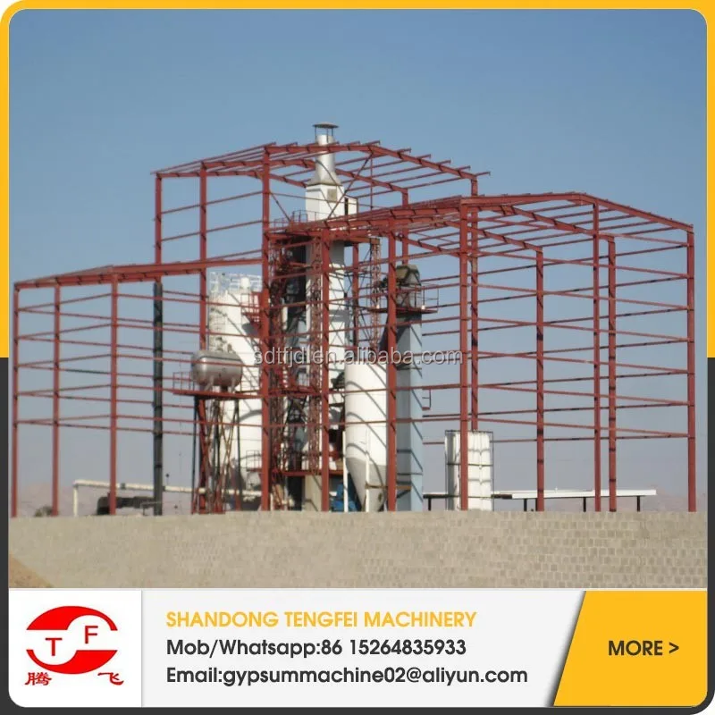 
gypsum powder production process machine, automatic, boiling furnace, best solution sale market, ISO certificate 