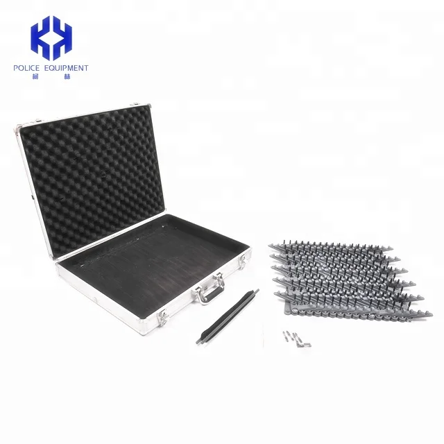 Tire Spike foldable traffic intercept control Road Blocker