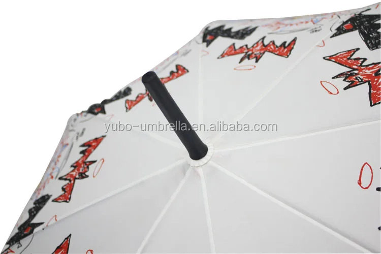 Standard Size 23 Inch Painting Umbrella Auto Pen Adult Umbrella with Printing Pattern