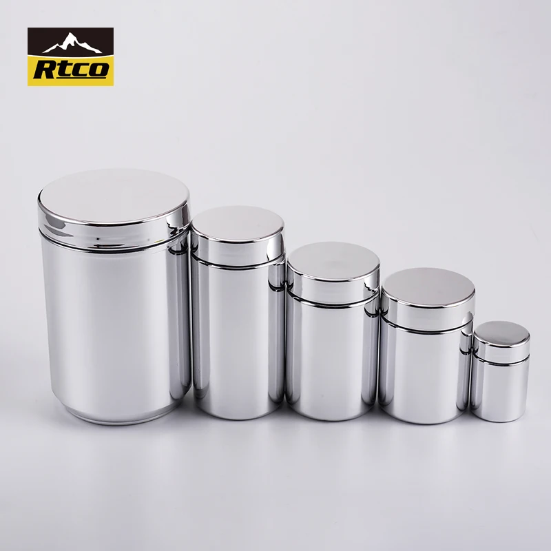 RTCO Matt Silver 16oz Protein Powder Tubs Manufacturers Custom Size Food Dietary Powder Tubs