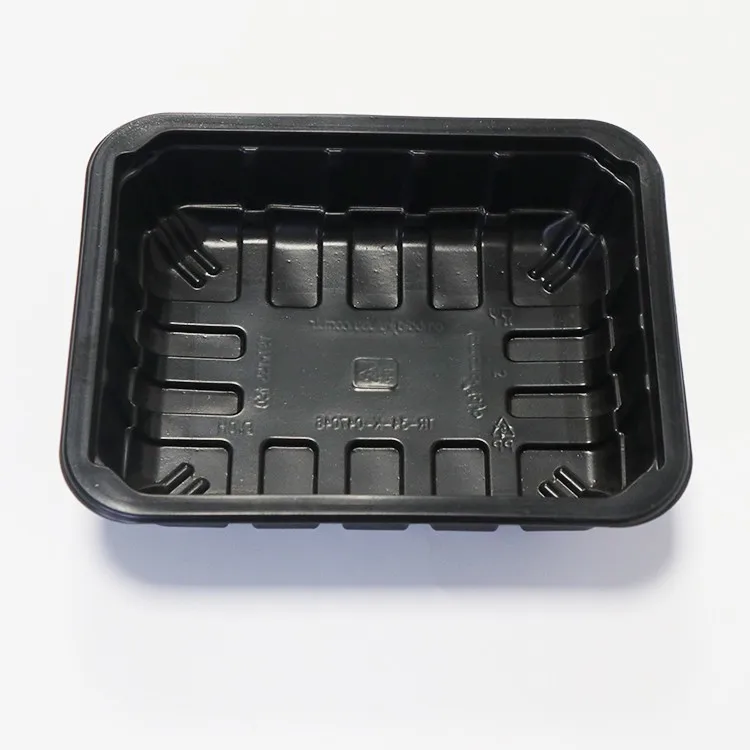 Mushroom Tray Lunch Box Custom PP Microwaveble Single Plastic / to Go Boxes / Disposable Black Food Storage Boxes & Bins Rosin
