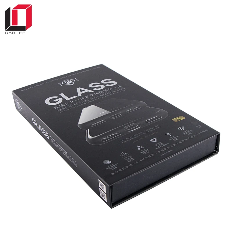 New Factory Black Magnetic Closure Book Shaped Black Otter Box for Iphone X Case Packaging