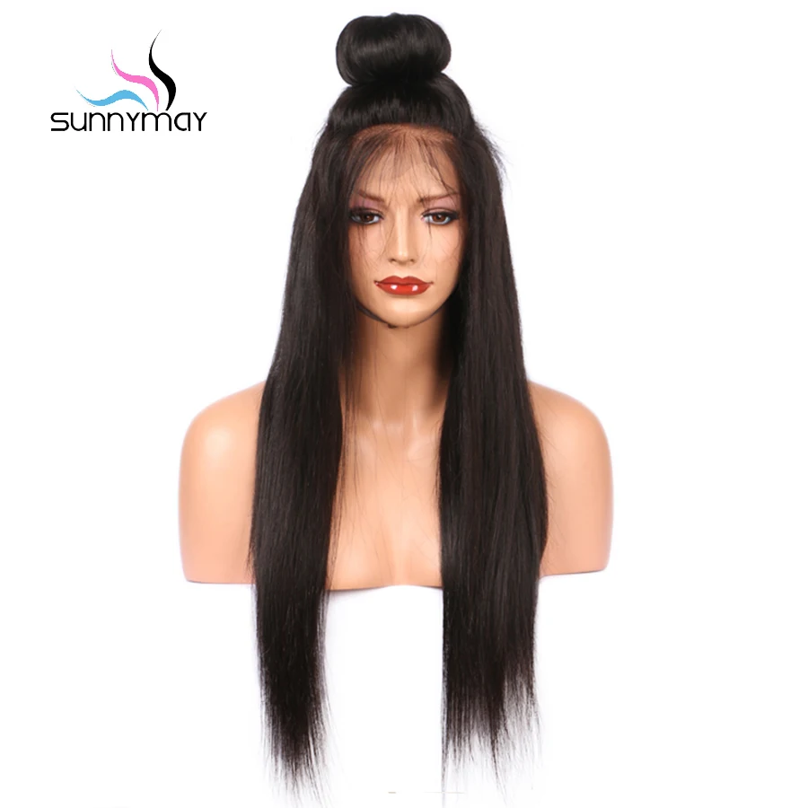
Sunnymay Pre Plucked Full Lace Human Hair Wigs for black Women Silky Straigh Brazilian Remy Long Hair Lace Wigs With Baby Hair 