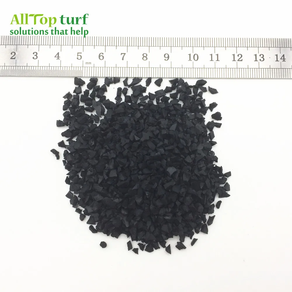 Natural Black rubber granules infill for artificial grass sports fields