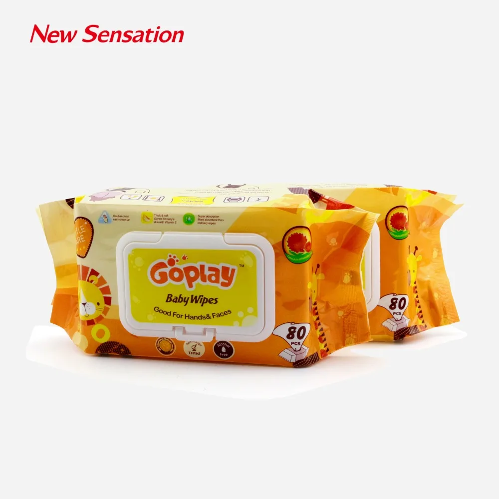 
Premium Quality Aalcohol Free Skin Care Baby Wipes Export to Turkey (GPBW-80) 