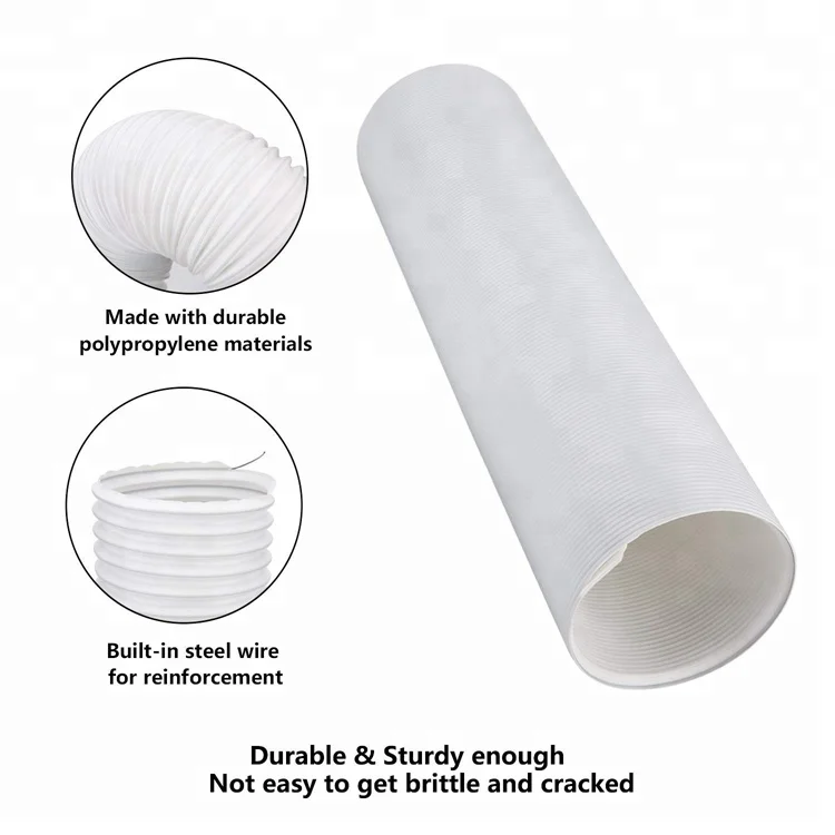 Премиум-качество универсальная выхлопная труба петель растяжимый шланг для портативный воздушный Кондиционер для волос-5 дюймов диаметр-79 дюймов удлиненные-против часовой стрелки гибкий