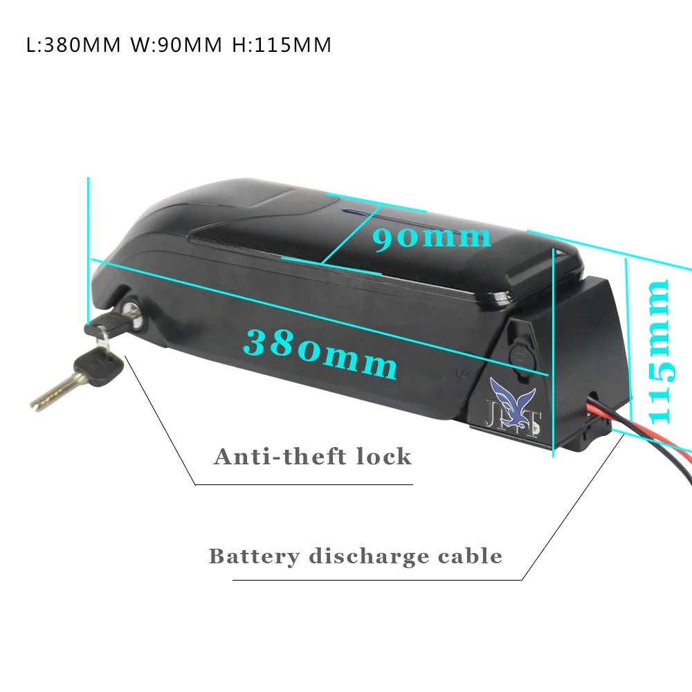 Electric bicycle 48v 500w battery pack 10.4AH 12AH 14AH ebike lithium batteries with charger