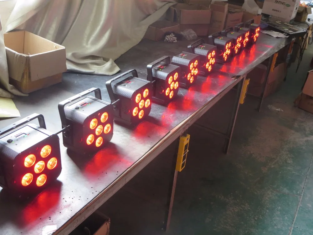 6*18W RGBWAP 6 in 1 Wireless DMX IR Battery Power Led Par  DJ Stage Effect Party Home Light