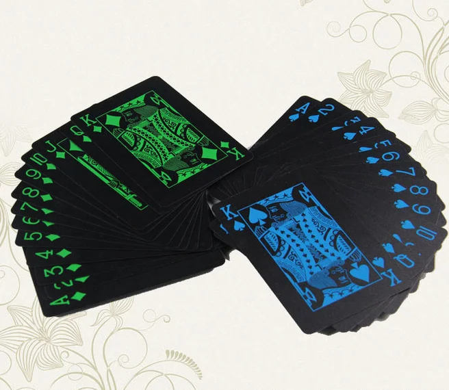 Водонепроницаемая игральная карта, модная светящаяся флуоресцентная подсветка для Покера из ПВХ