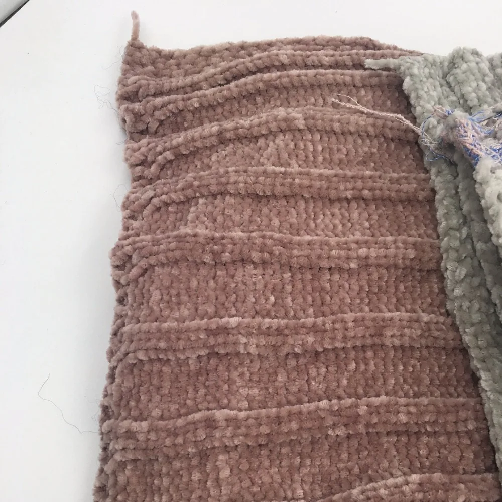 
Factory 1/1.85nm polyester chenille dyed yarn for knitting 