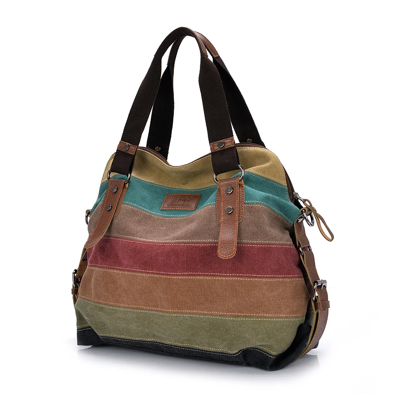 
2019 promotional satchel messenger bag women purses canvas handbags 